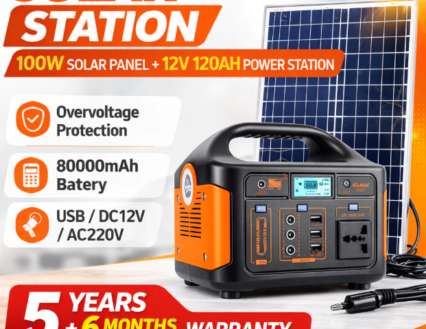 Solar Panel with Power Station 300w 86000mah Solar Generator Powerbank Outdoor Solar Power Station